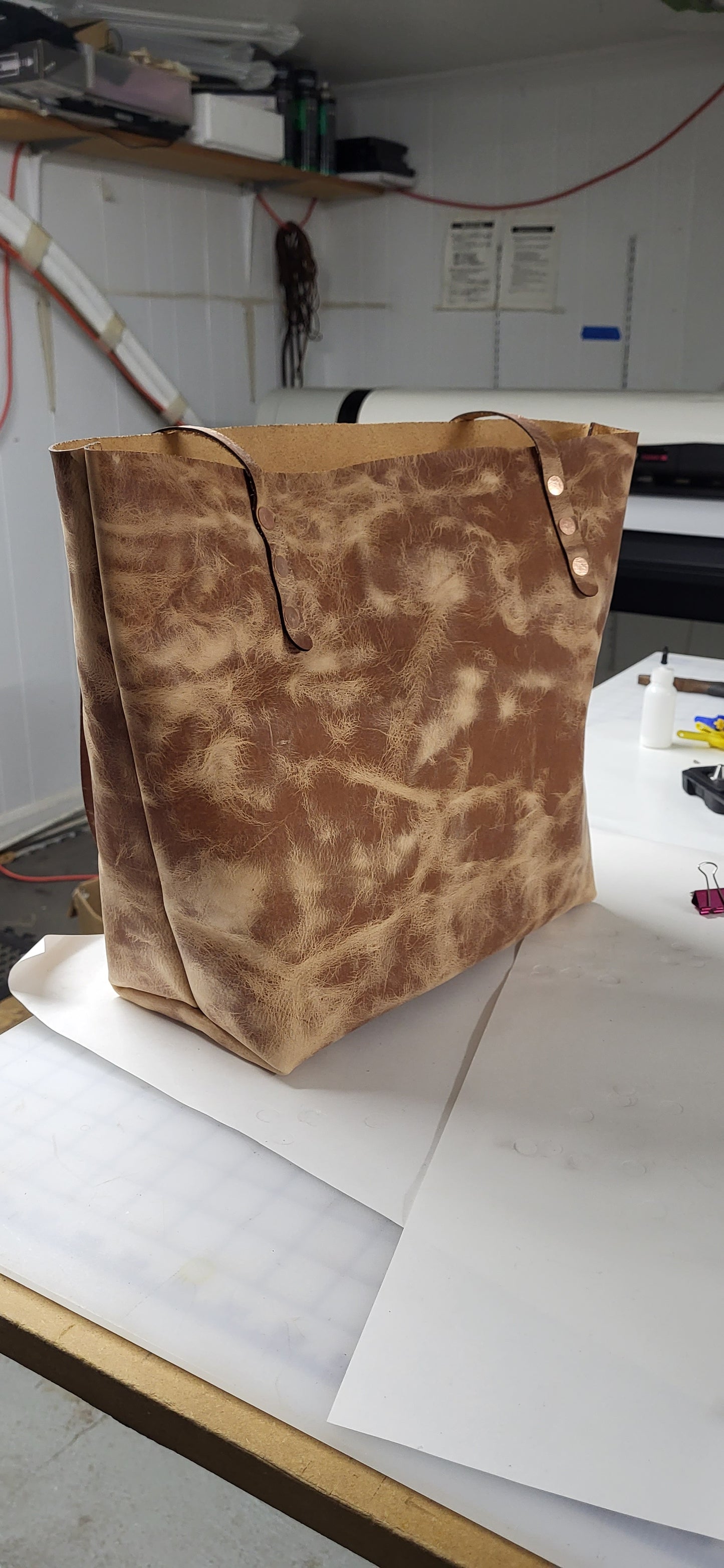 Leather Tote Distressed