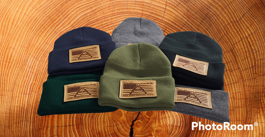 Leather Patch Beanies